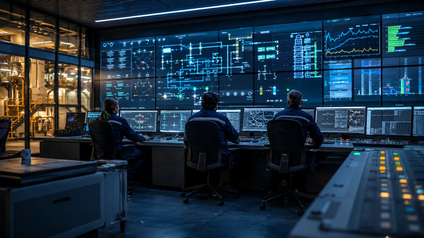 Power plant operations and maintenance control room